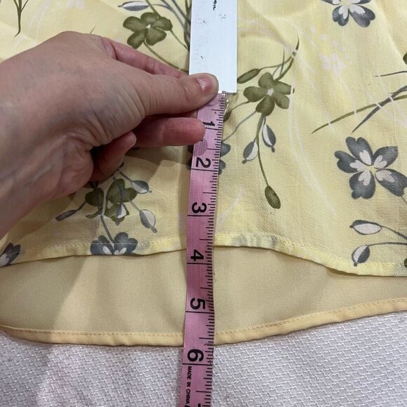 90’s American Eagle Yellow Ditzy Floral Spaghetti Strap Midi Maxi Dress Sz 6 Wom - Picture 9 of 9